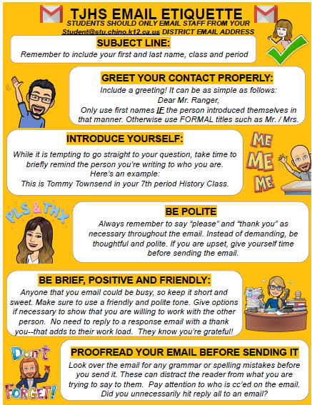 TJHS Email Etiquette TJHS Email Etiquette